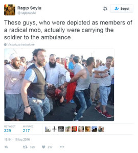 Il tweet del giornalista
