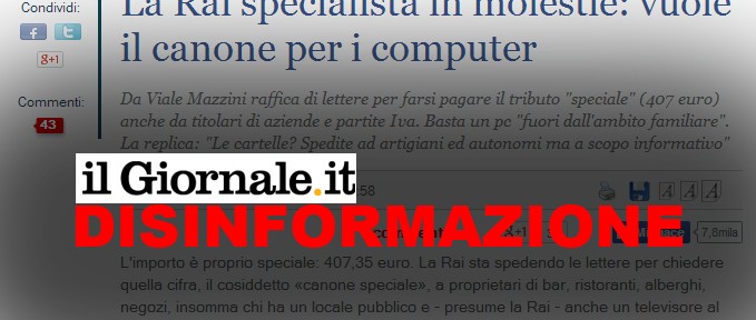 Canone rai anche a chi ha solo un computer? il blog di david puente Canone rai bar