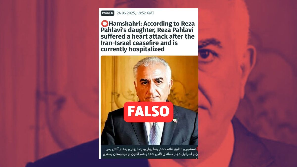 La falsa notizia dell’infarto di Reza Pahlavi dopo il cessate il fuoco tra Iran e Israele