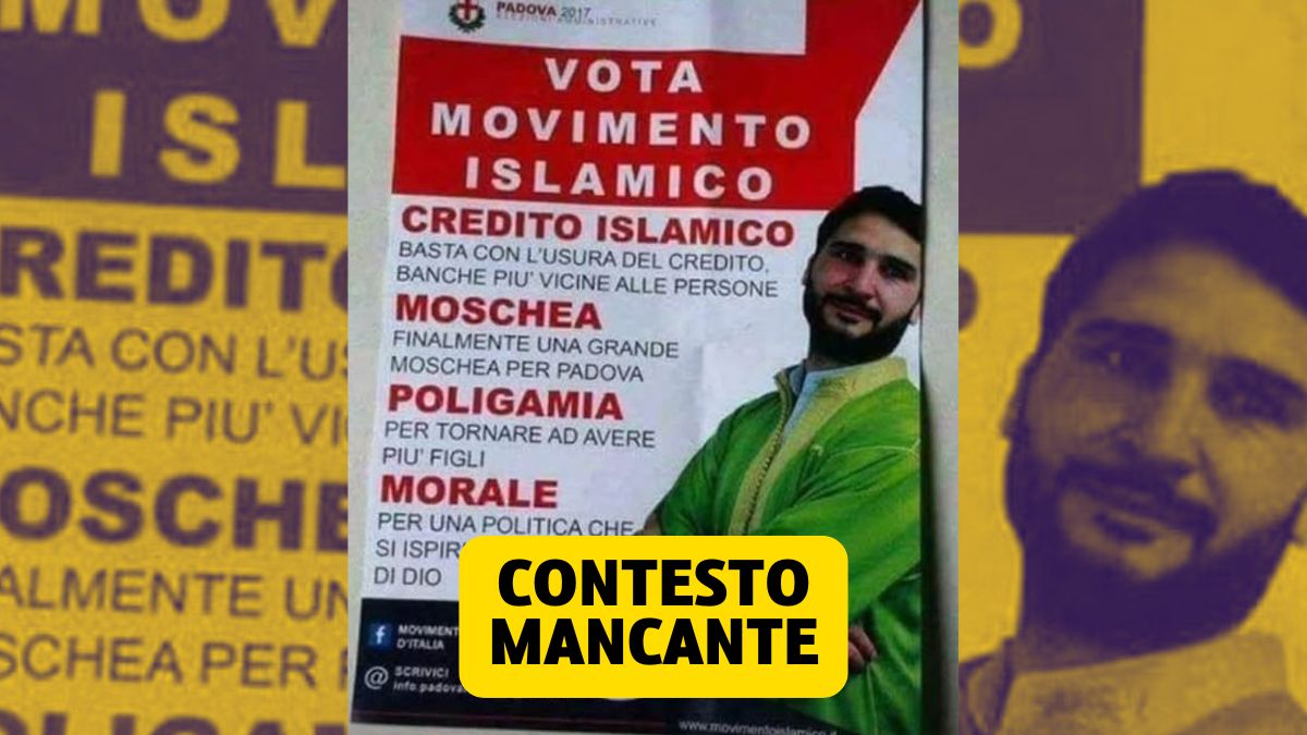 Il volantino del fantomatico “Movimento Islamico D’Italia” candidato a Padova