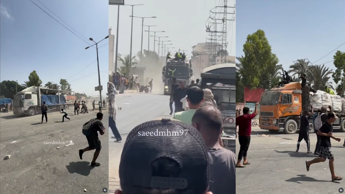 Gaza, il video dei camion degli aiuti umanitari sequestrati da bande armate palestinesi