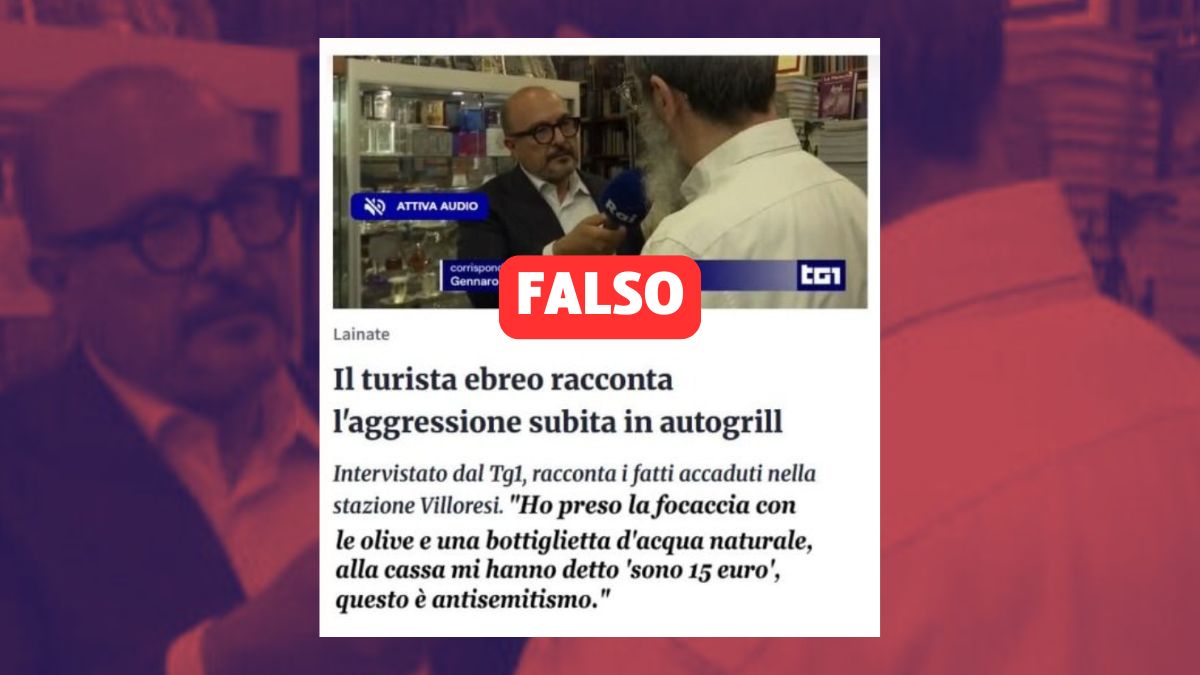 Il turista francese non ha parlato di focacce “antisemite” da 15 euro in autogrill