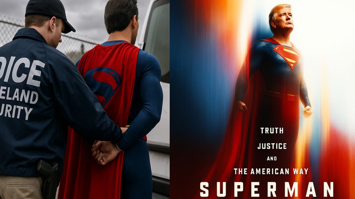 Trump come Superman, l’immigrato clandestino