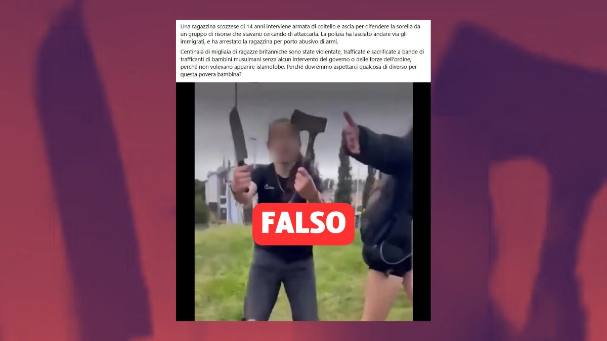 La falsa storia della 12enne scozzese armata di ascia e coltello contro un “gruppo di migranti aggressori”