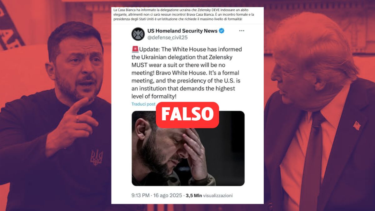 La notizia infondata sull’ultimatum della Casa Bianca a Zelensky per l’incontro con Trump