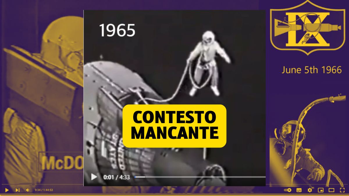 Questo video della “passeggiata spaziale del 1965” è fuorviante