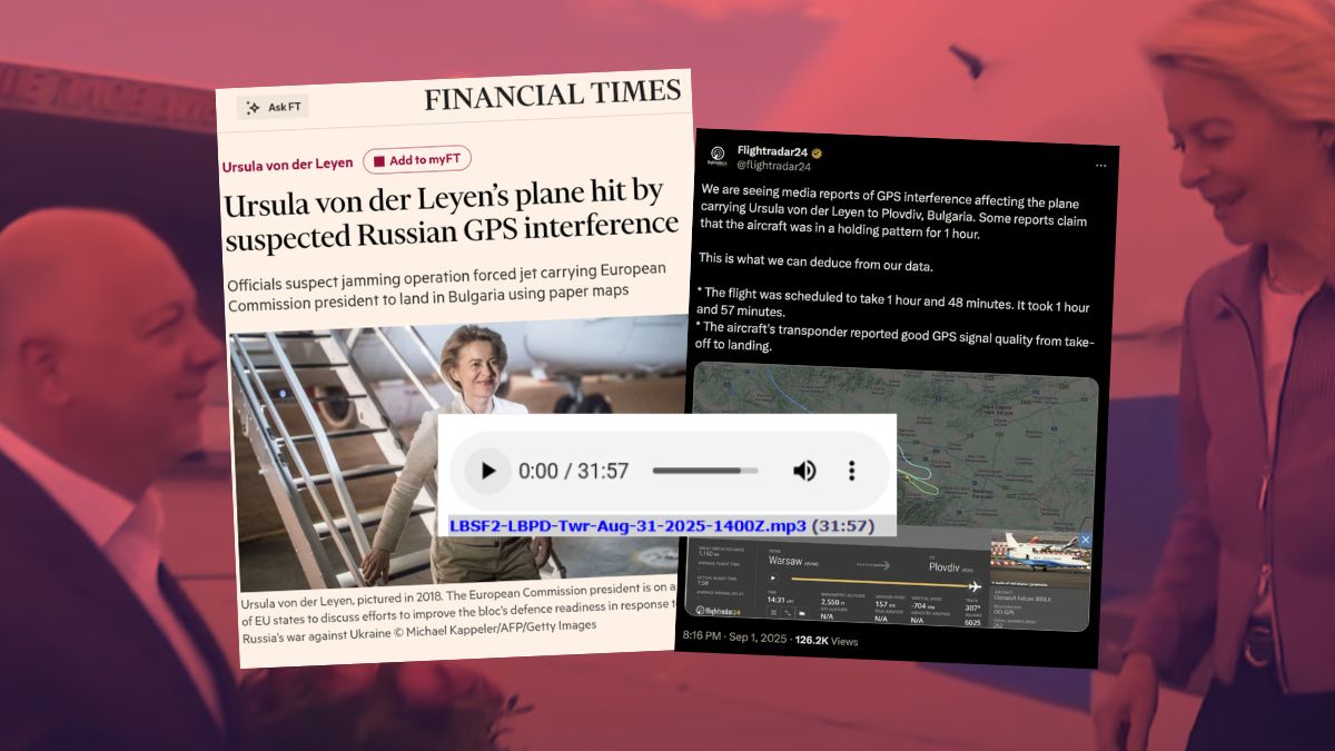 Von der Leyen e il giallo del GPS nel volo verso Plovdiv: cosa è successo davvero